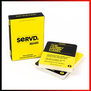 การ์ดเกม SERVD. การ์ดเกม The Hilarious Real-Life สําหรับคู่รัก