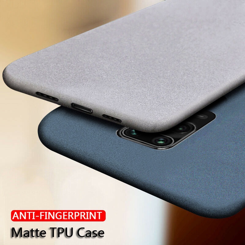 แบบด้าน เคส Soft Case Ultra Thin Sandstone Matte Phone Cover Xiaomi Mi Redmi Note 9 10 12 Pro 11S 9S 10S