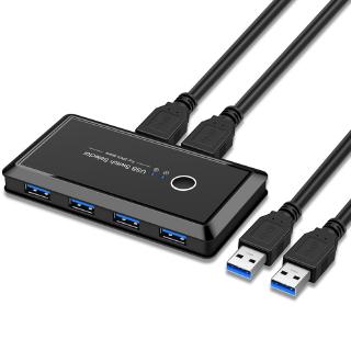 ตัวเลือกสวิตช์ USB 3.0 คอมพิวเตอร์ 2 เครื่องที่ใช้ร่วมกัน 4 อุปกรณ์พอร์ต USB, กล่องอุปกรณ์ต่อพ่วง KVM