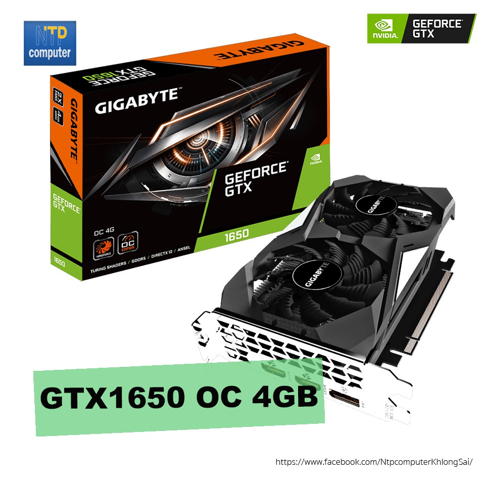 การ์ดจอ gigabyte GeForce GTX1650 OC 4GB
