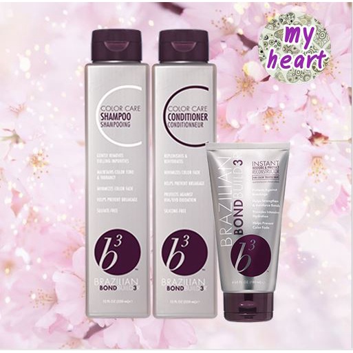 b3 Brazilian BondBuilder Color Care Shampoo/Conditioner/Instant Restore & Protect Reconstructor 350/