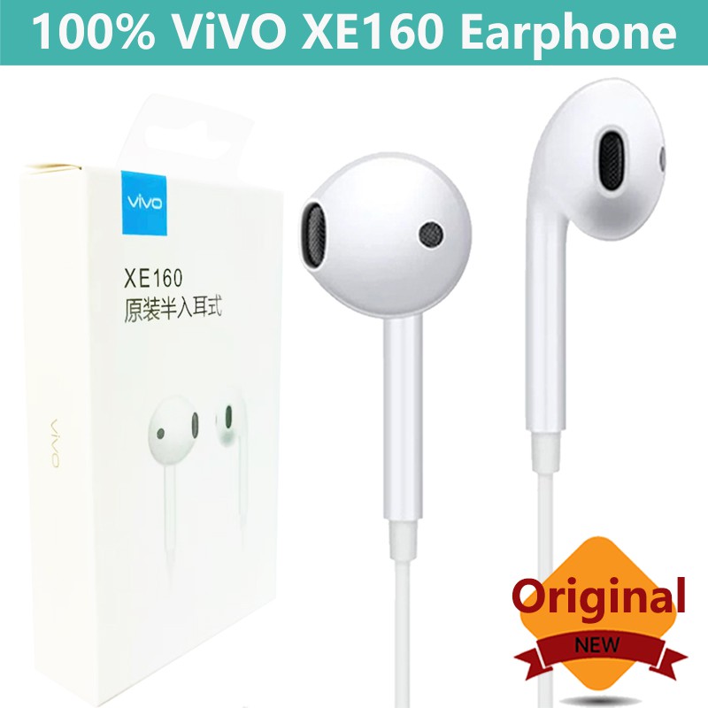 ของแท้ VIVO XE160 หูฟังอินเอียร์ พร้อมไมโครโฟน สําหรับ VIVO OPPO HUAWEI SAMSUNG XIAOMI
