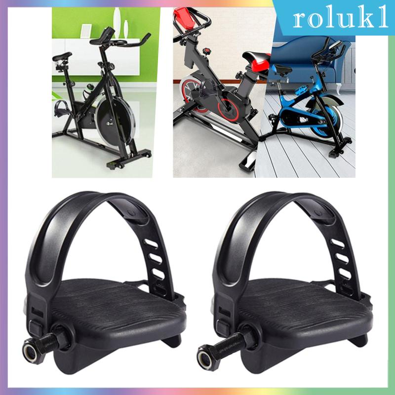 [roluk] Exercise Bike Pedals with Adjustable Straps Non Slip 1/2Inch