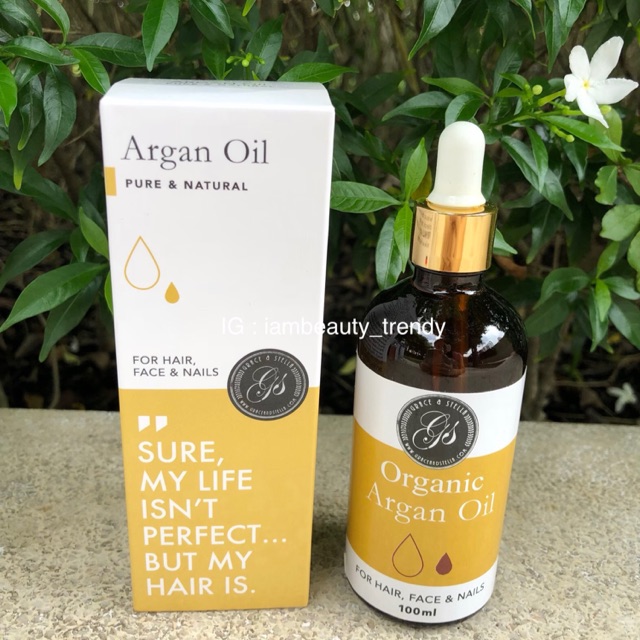 Grace &amp; Stella Organic Argan Oil For Hair, Face &amp; Nails 100ml