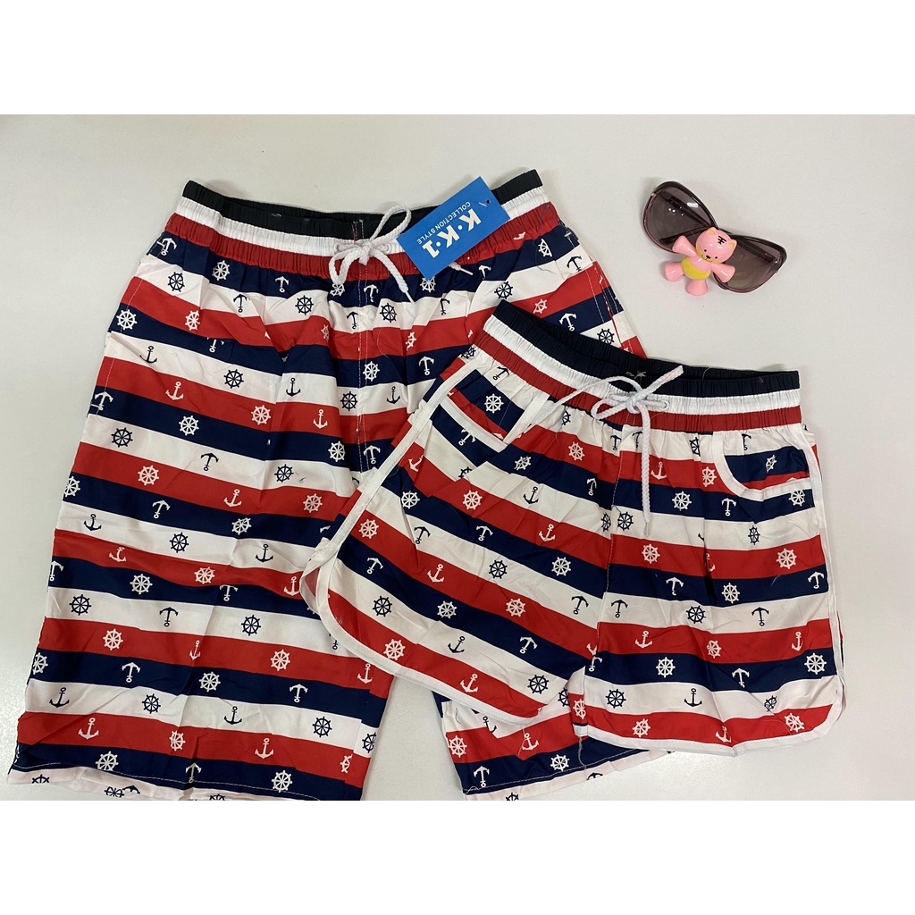 🔥ลด 50.- ใช้โค้ด DET199MAR🔥 กางเกงขาสั้นคู่รัก，ผ้าแห้งไวสีสันสดใส