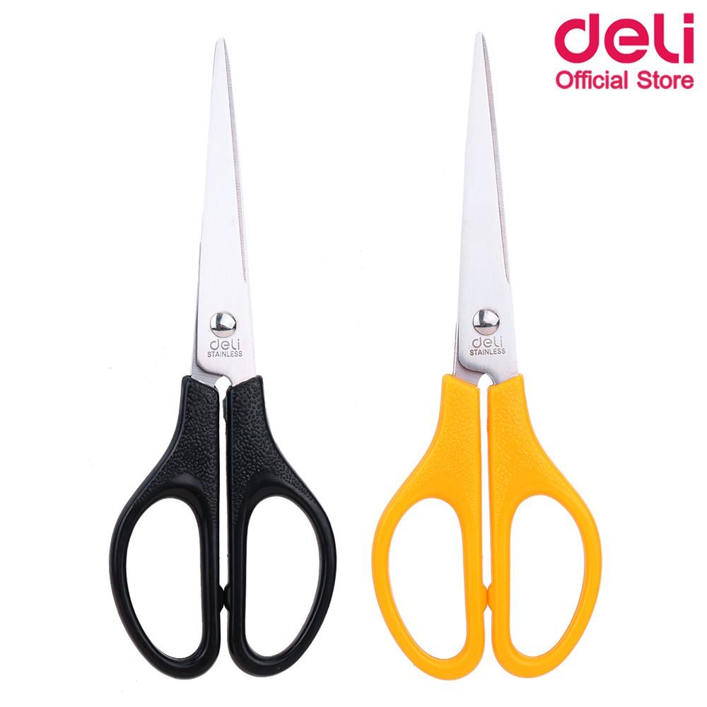 Scissors Deli กรรไกรสแตนเลส ขนาด 170 MM (คละสี 1 ชิ้น) กรรไกร กรรไกรตัดกระดาษ กรรไกรปากแหลม กรรไกรอเนกประสงค์ กรรไกรตัดกระดาษ กรรไกรตัดผ้า กรรไกรตัดของ กรรไกรเหล็ก อุปกรณ์สำนักงาน กรรไกรอเนกประสงค์