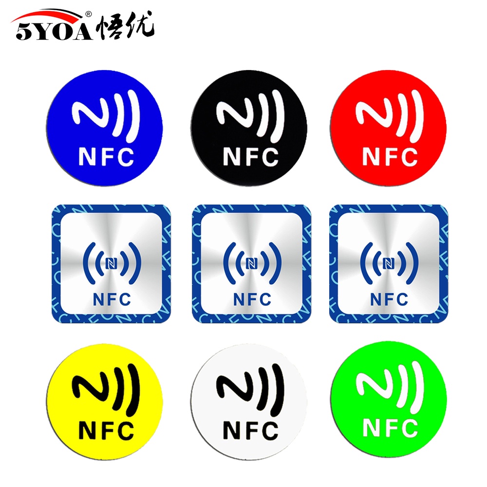 6pcs NFC Ntag213 Ntag215 Ntag216 TAG สติกเกอร์ Ntag 213 13.56MHz Universal Label RFID Token Patrol U