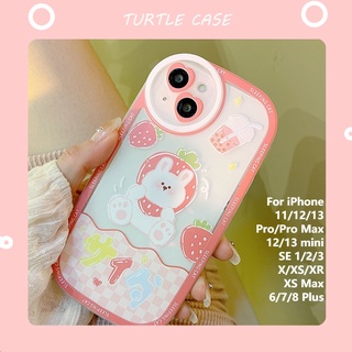 [พร้อมส่ง] เคสโทรศัพท์มือถือ กันกระแทก ลายการ์ตูนกระต่าย สําหรับ Apple iPhone 14 13 12 11 PROMAX XS XR XSMAX SE2020 6 7 8PLUS MINI