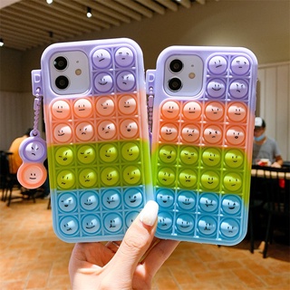 Pop it เคส-Samsung A01 A02 A02s A11 A12 A20 A21 A30 A31 A32 A51 A52 A71 A72 M02 M02s ป๊อปอิท Emoji Smiley Stress Relief Case