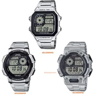 แท้ cmg แท้ศูนย์ 100% Casio Standard World time AE-1300 AE-1200 AE1200WH AE1000WHD AE1400WHD ประกันศูนย์ 1 ปี