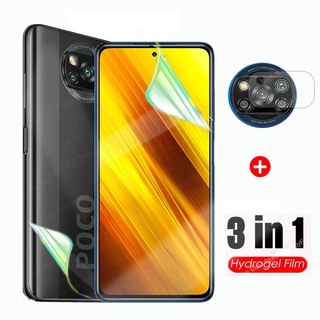 6 in 1 ฟิล์มไฮโดรเจล สําหรับ Xiaomi Mi Poco X 3 Nfc Poco X 3 PRO poco f3