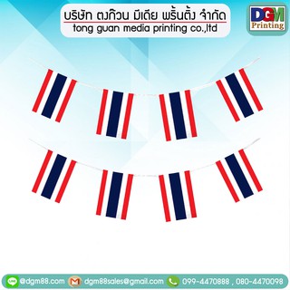 ธงราวธงชาติไทย ขนาดธง 20 x 30 cm. ยาว 8 เมตร