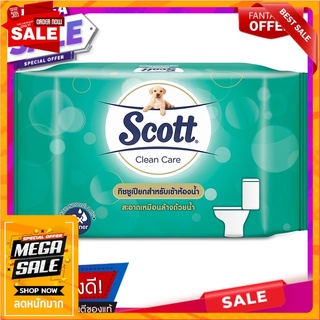 สก๊อตต์คลีนแคร์กระดาษชำระแบบเปียก 38แผ่น Scott Clean Care Wet Toilet Paper 38Sheets