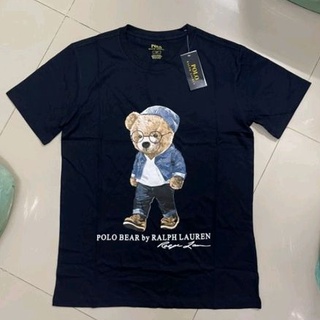 เสื้อยืด- ขายส่ง!! เสื้อยืดแขนสั้น polo ลายหมี เหมาๆ (แบบสุ่มลายหมี) งานพรีเมียม