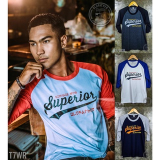 เสื้อแขนสามส่วนวินเทจ Superior JP 1975 Vintage ( รหัสสินค้า T 7 )