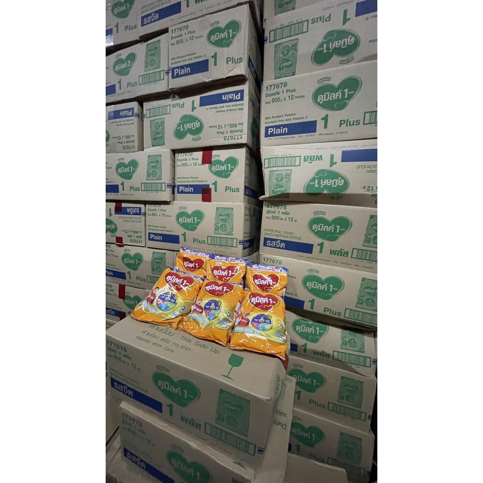 [ยกลัง12ถุง]ดูมิลค์ 1+ จืด/ผึ้ง น้ำหนัก 850กรัม​