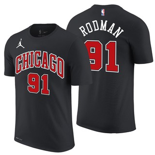 Nike เสื้อยืดบาสเก็ตบอล พิมพ์ลาย NBA Gametime Chicago BULLS No. 91