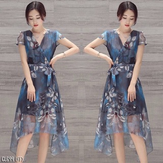 เดรสคอวี เดรสลายคลาสสิค สวยหรู ใส่ออกงานได้