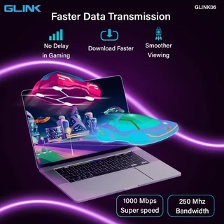 GLINK (GLINK06) สายแลน LAN CAT6 เข้าหัวสำเร็จ แท้ พร้อมส่ง ความยาว 30/40/50 เมตร