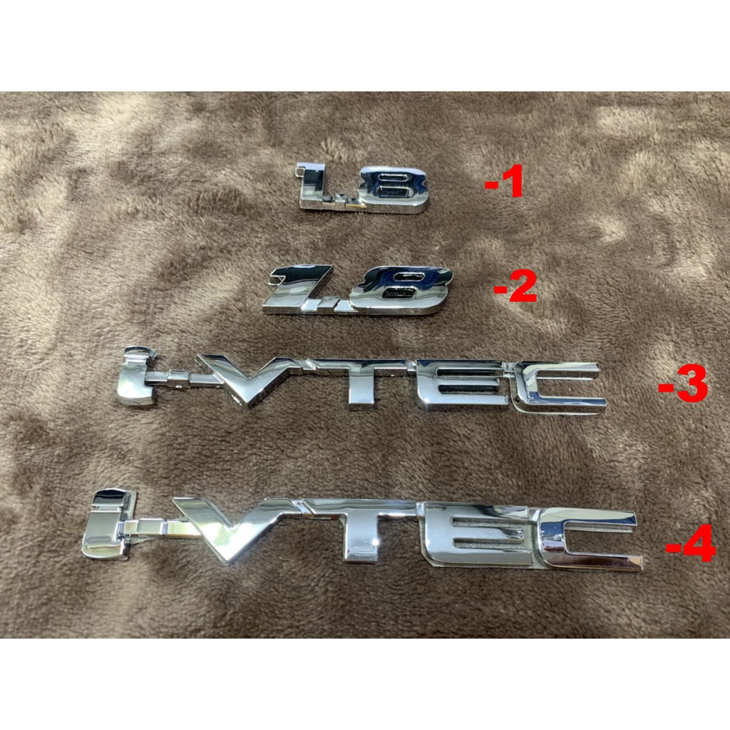 HONDA ACCORD JAZZ CITY CIVIC FD FB FK 1.8 I-VTEC LOGO SILVER CHROME ABS พลาสติก