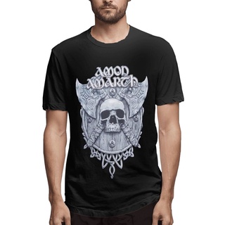 เสื้อยืด พิมพ์ลายโลโก้ Amon Amarth Death Metal Skull สําหรับผู้ชาย