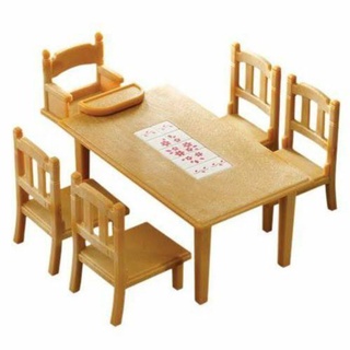 ชุดโต๊ะเก้าอี้ กินข้าว ใหม่ในกล่อง ซิลวาเนียน Sylvanian Families