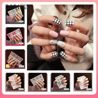 สติ๊กเกอร์ติดเล็บ 14 สติกเกอร์เกาหลีสติ๊กเกอร์ติดเล็บกันน้ำ Nail sticker