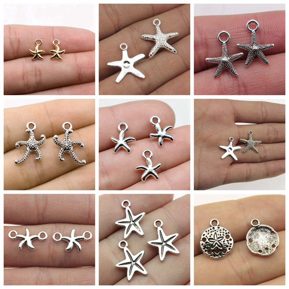 เครื่องประดับ จี้รูปปลาดาวน้อย 40 ชิ้น