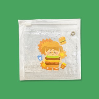 Burger glitter ziplock / ซองใส่ของกลิตเตอร์  - Mhugroab