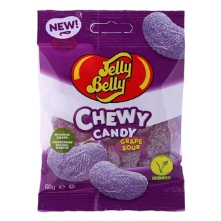 เจลลี่เบลลี่ ลูกอมเคี้ยวหนึบกลิ่นองุ่น Jelly Belly Chewy Candy Sour Grape 60g.