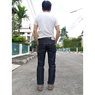 74Denim รุ่นสุริยัน ทรงกระบอกตรง 15Oz.  สีมิดไนท์