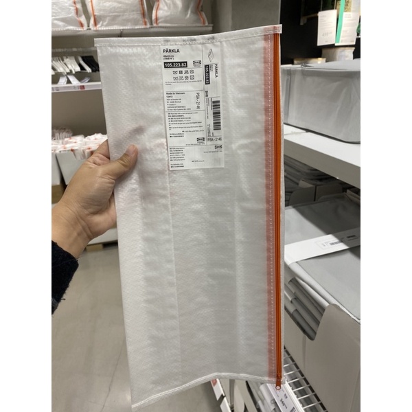 PÄRKLA ถุงซิบสำหรับใส่รองเท้า  Shoe bag 48x22 cm ikea