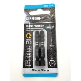 SURETORQ ดอกไขควงลม T30x50mm. 2ตัวชุด IMPAC 0142-0230(Torx)