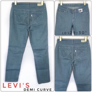 BCK27&gt;&gt;&gt;👖LEVIS Demi Curve ขาเดฟ ✅แบรนด์เนมแท้ มือสองญี่ปุ่น สภาพใหม่ เอว29-30"