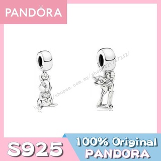 Pandora สร้อยข้อมือลูกปัดเงิน S925 ของขวัญวันเกิด สําหรับผู้หญิง p825