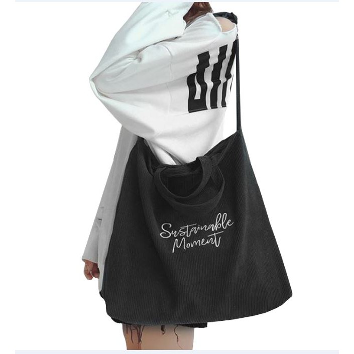 SM กระเป๋าผ้า รุ่น CVW-L6526 (C4-045) มีหูหิ้ว พร้อมสายสะพาย จากร้าน Smart Choices