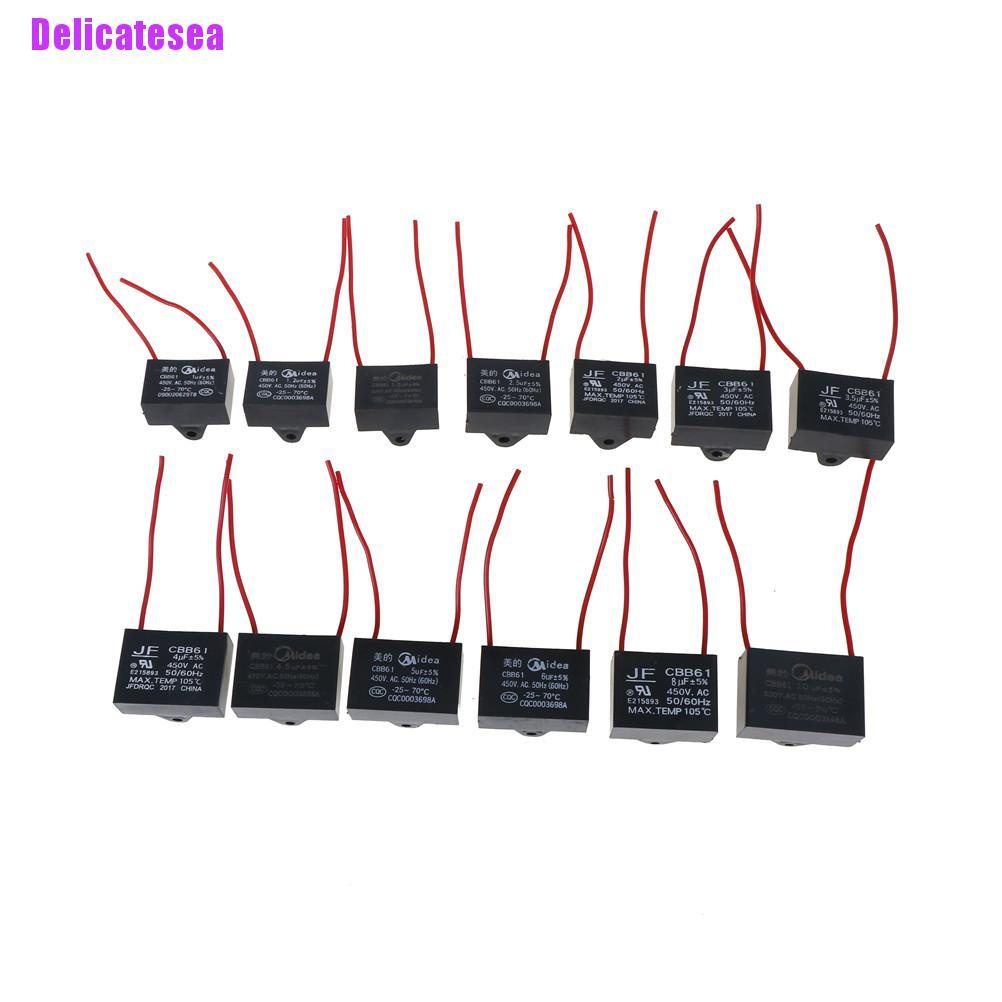 Delicatesea> ตัวเก็บประจุมอเตอร์พัดลม Cbb61 450V 1-10Uf สําหรับเพดาน