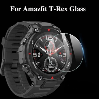 Hd กระจกนิรภัยใส สําหรับ Huami AMAZFIT T-Rex TRex Pro/ ตัวป้องกันหน้าจอสมาร์ทวอทช์ 9H ป้องกันรอยขีดข่วน กระจกนิรภัย