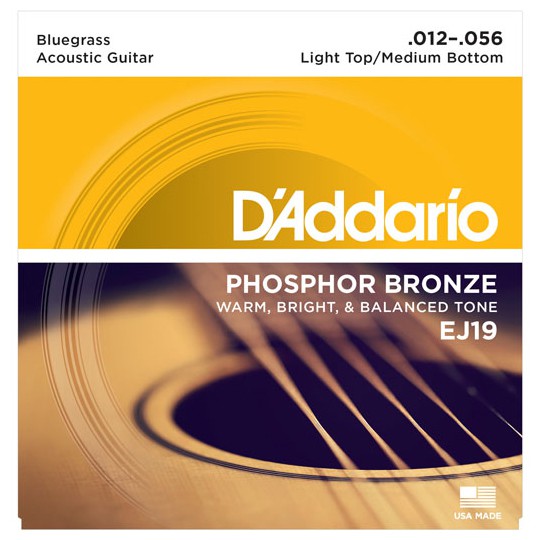 D'Addario® สายกีตาร์โปร่ง เบอร์ 11 แบบสายหุ้มด้วยไหม ของแท้ 100% รุ่น EJ40 (Medium Light, 11-47) ** Made in USA **