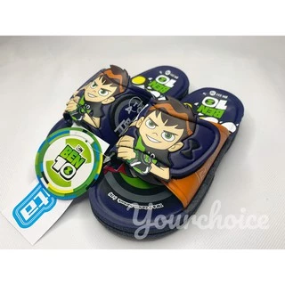 รองเท้าเบนเทน Ben10 แตะเด็ก แบบเทป ทรงสวม BN331