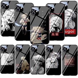 เคสโทรศัพท์มือถือกระจกนิรภัย TPU แบบนิ่ม ลาย SL71 Himiko Toga MHA Himako Toga สําหรับ iPhone XR 13 Pro Max 13 mini