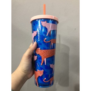 starbucks usa cold cup 24 oz cheetah