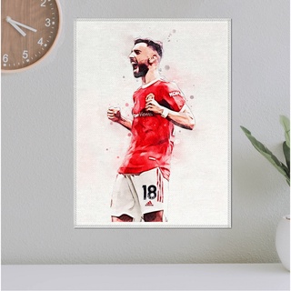 โปสเตอร์ ผ้าแคนวาส Bruno Fernandes (1) Manchester United บรูโน่ เฟอร์นันเดส นักฟุตบอล แมนยู แมนเชสเตอร์ยูไนเต็ด