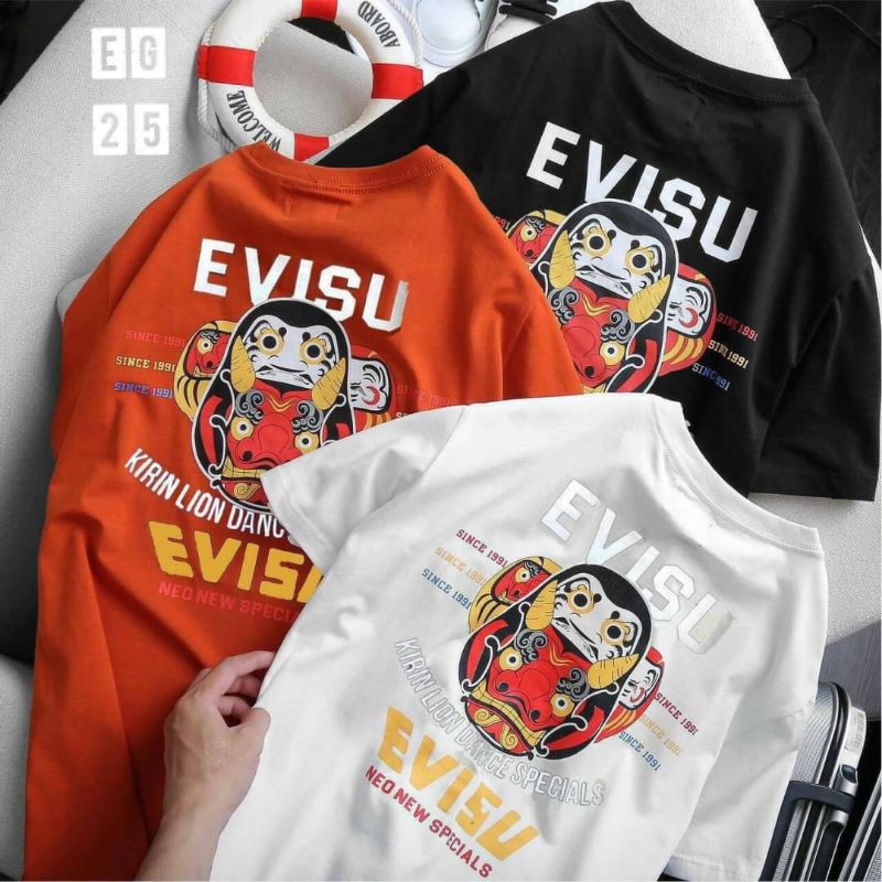 เสื้อยืดคอกลม​ EVISU