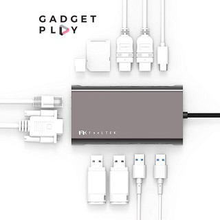 [กรุงเทพฯ ด่วน 1 ชั่วโมง] Feeltek 11 in 1 Mega Dock USB C Hub, Triple-Display Capable.  for MacBook/iPad Pro/XPS ,  HDMI
