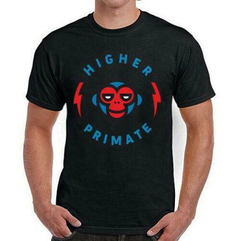 ผ้าฝ้าย 100% สวมใส่สบายผู้ชายเสื้อยืด Joe Rogan Experience Higher Primate ตลกที่น่าสนใจ Tee สําหรับช