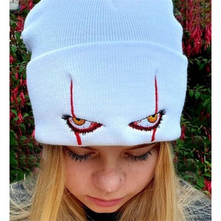 Woolen Hat  หมวกไหมพรม Beanies หมวก pennywise Clown Eyes Skull Cap หมวกถัก beanie cap หมวกขนสัตว์ clown knitted hat