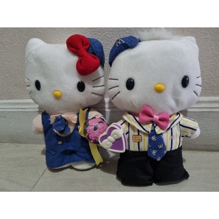 ตุ๊กตาคิตตี้​  Hello Kitty &amp; Dear Daniel Mcdonaldsขายเป็นคู่​ คิตตี้คู่รักชุดพนักงานแมค คิตตี้แมคโดนัลด์คิตตี้มือสอง