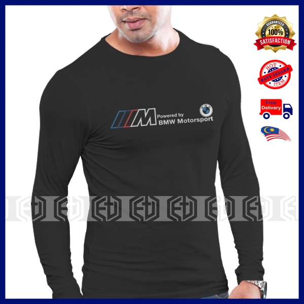 Baju BMW Motorsport M โลโก้กีฬาเสื้อยืดแขนยาว M3 M5 X5 X6 M4 รถแข่งรถจักรยานยนต์ Turbo Performance T