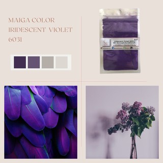 สีไมก้า สี lridescent Violet ( 6031 ) บรรจุ 4 กรัม บรรจุถุงซิปใช้งานง่าย